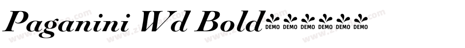 Paganini Wd Bold字体转换